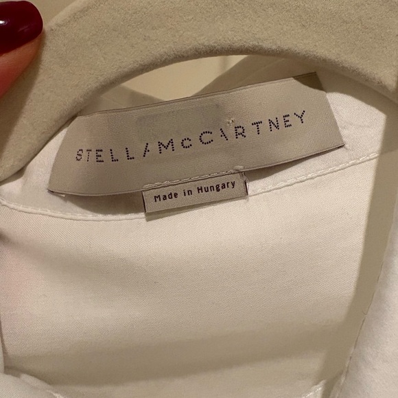 Stella McCartney White Button-Up Shirt Sz 38 - Picture 7 of 8